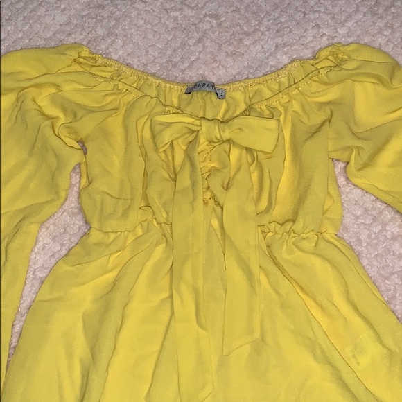 🦋2 for $15 item!Yellow off shoulder top - Picture 2 of 6